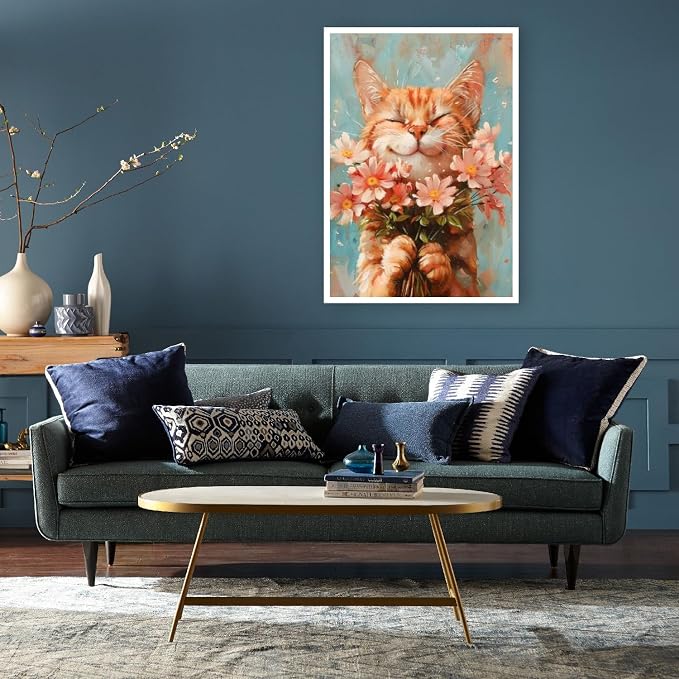 DIY Cat and Flower Paint by Numbers Kits - Image 5