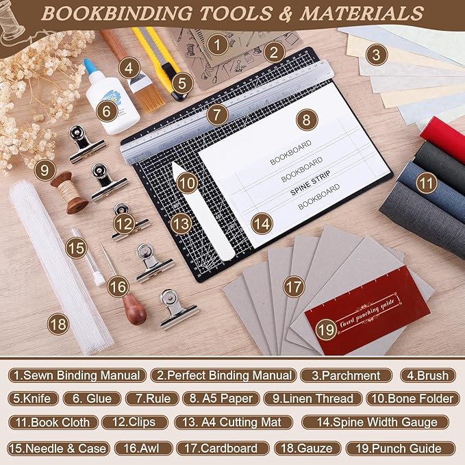 FOGWOWO 145Pcs Book Binding Kits - Image 6