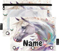 Custom White Horse Butterflies Pencil Pouch by BOENLE-WELCOMEYOURCOMING