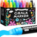 Window Chalk Markers for Glass Washable, 20 Colors Jumbo Liquid Chalk Marker by Sruoloc