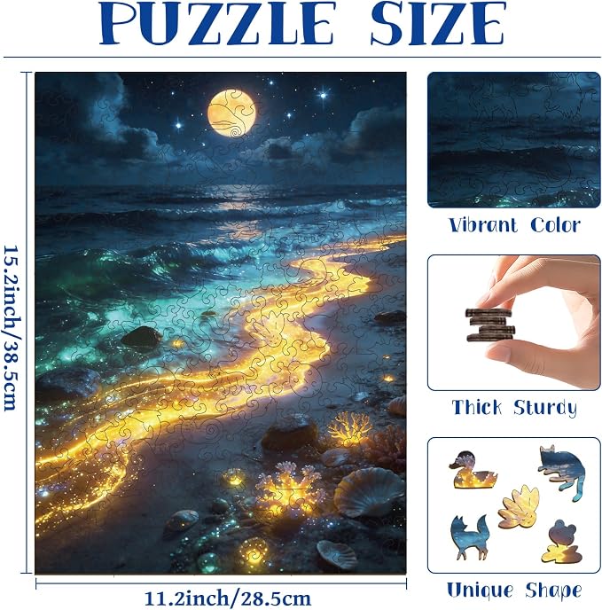 300pcs Wooden Puzzles for Adults Unique Animal Shaped Pieces | Colorful Funny - Image 2