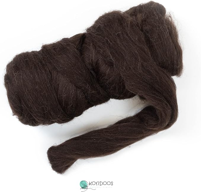 Natural Wool roving, 8 OZ. Best - Image 5
