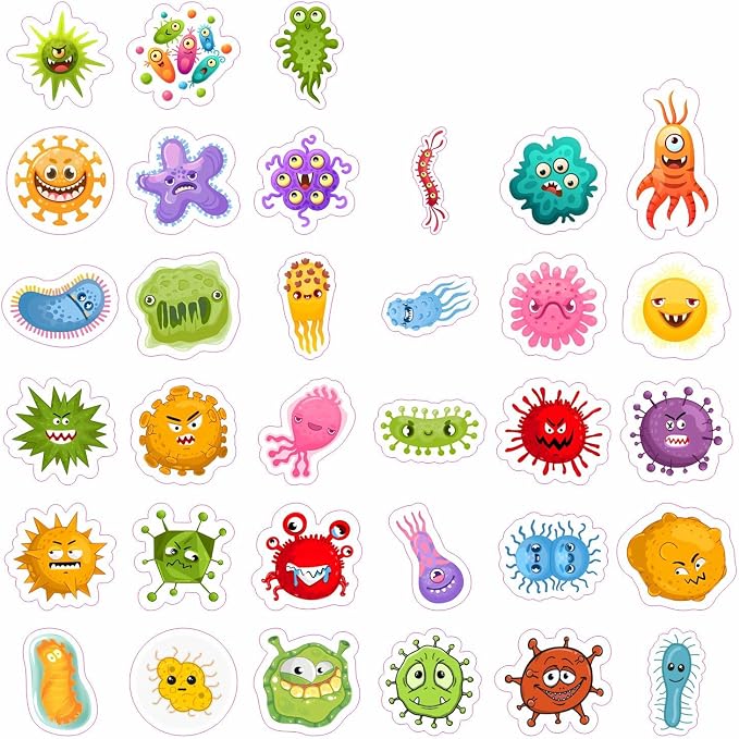 BulbaCraft Germ Stickers for Water Bottle and Laptop - Image 4
