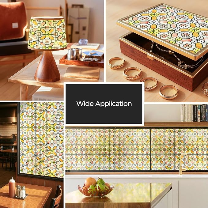 3D Stained Glass Window Film, Decorative Window Privacy Film - Image 7