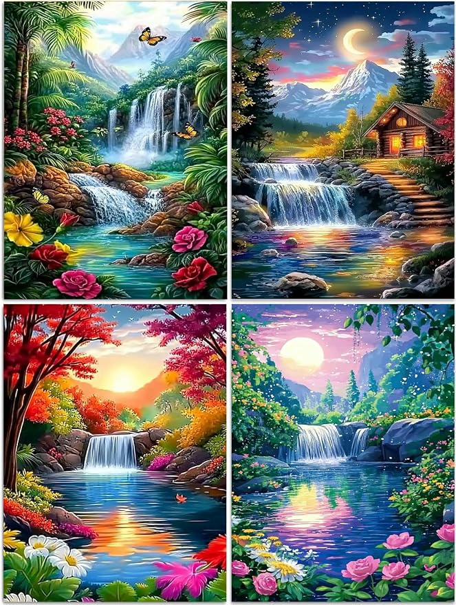 DOZEEZOP 4 Pack 5D Diamond Painting Kits by DOZEEZOP