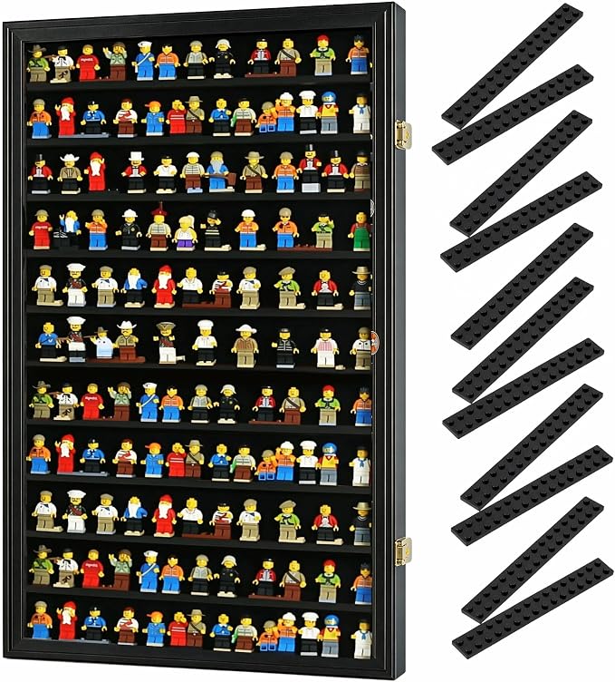 DisplayGifts Building Block Toy Minifigures Miniatures Thimble Display Case by Display+Accessories