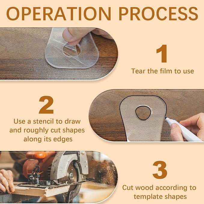 8PCS Router Templates for Woodworking 6 Acrylic Charcuterie Board Templates 2 - Image 5