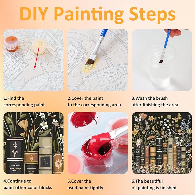 Framed Paint by Numbers Kit for Adults - Image 8