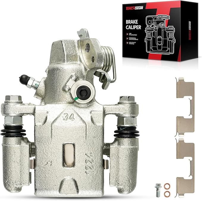 Torchbeam Rear Brake Caliper Right for Kia Spectra 2005-2009, Hyundai Elantra 2005-2006, Hyundai Tiburon 2004-2008, Kia Spectra5 2005-2009, Rear Right Caliper Replace # 19B3303