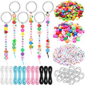 Landical 564 Pcs DIY Fruit Bead Keychain Kit Summer Key Chain Making Craft by Landical