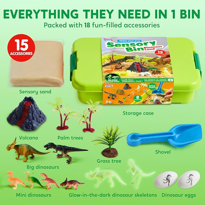 JOVA Klever Kits Dinosaurs Sensory Bin Toys - Image 3