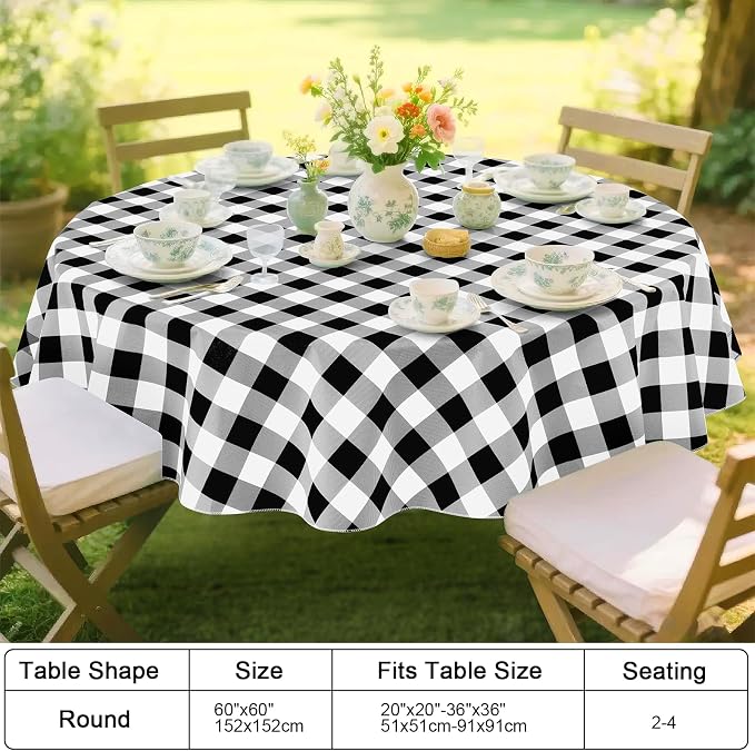 Smiry Plastic Table Cloth, Waterproof Vinyl Tablecloth - Image 7