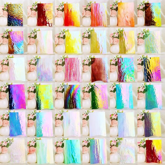 36 Sheets Opaque Stained Glass Bulk Variety Pack, 4 x 6 Inch Mosaic Glass Tiles - Image 4