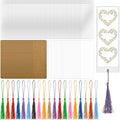 DSYIL 50 Sets Blank Bookmarks Making Kit, 50 Colorful Tassels by DSYIL