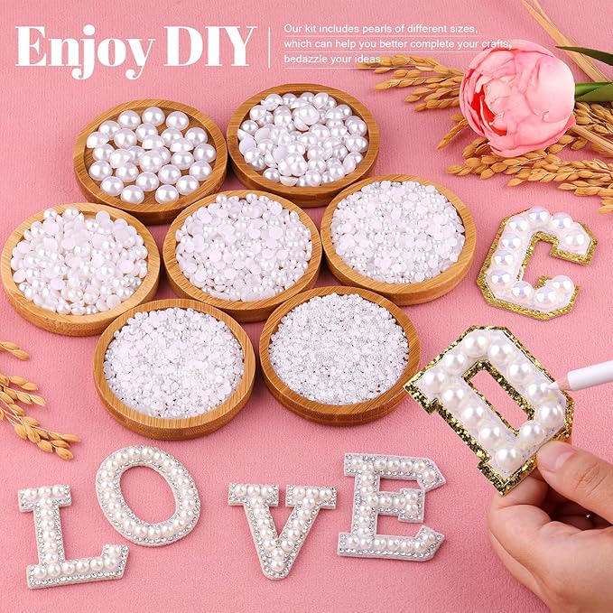 13000Pcs Flatback Pearls for Crafting, Bedazzling Bead for DIY Crafts Clothing - Image 3