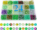 XSEINO About 1200pcs 6mm Crack Glass Beads Bracelet Making Kit, 24 Style Crack by XSEINOiscreating%EF%BC%81