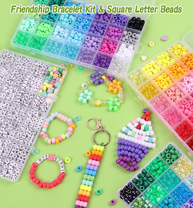 4000Pcs 84 Colors Pony Beads for Bracelet Making Kit, Rainbow Kandi Beads - Image 3