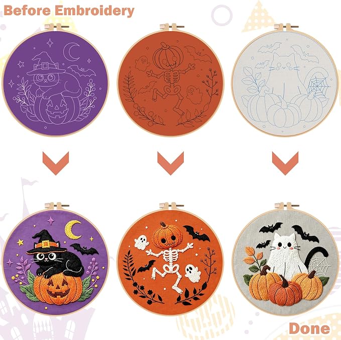 Nuberlic Halloween Embroidery Kit - Image 5