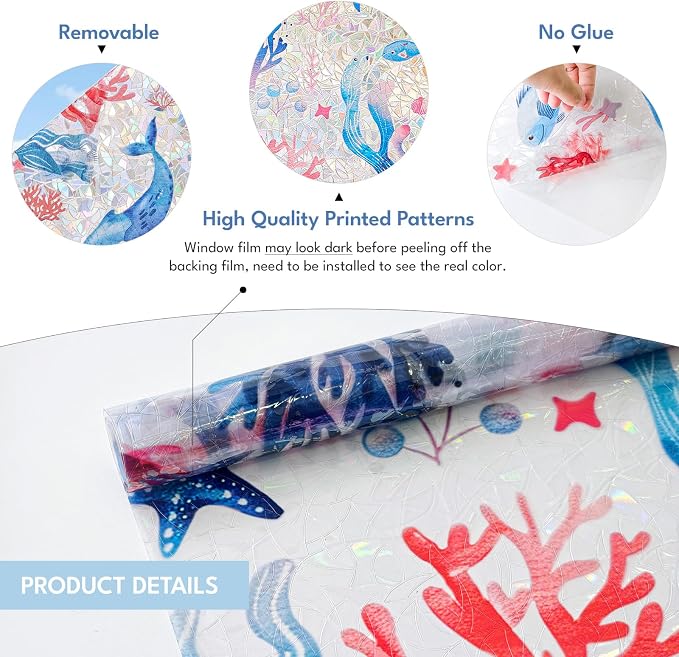 ADD.HERES Window Privacy Film, Stained Glass Decorative Static Cling, Removable - Image 6