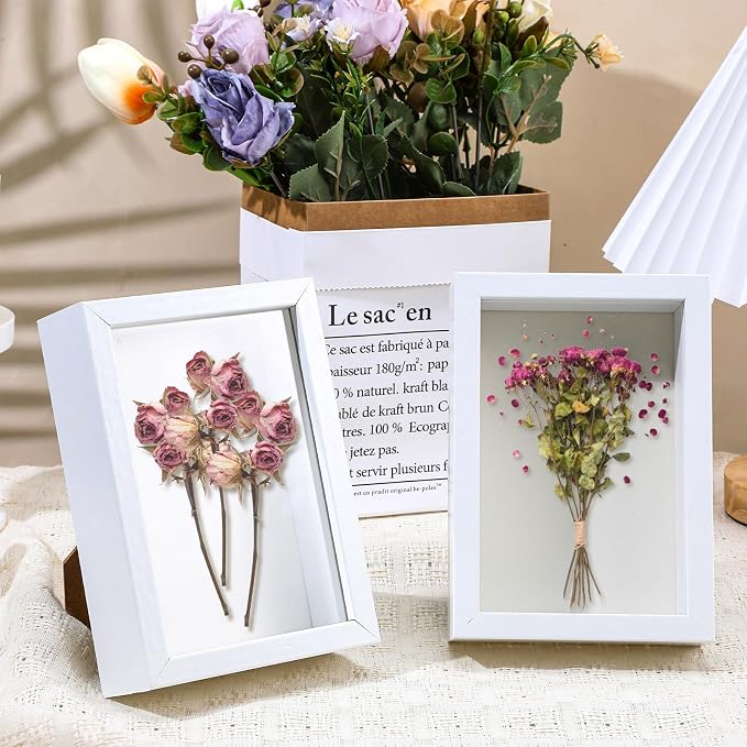 6 Pack 4 x 6 Inches Shadow Box Frame, Small Wood Frame Memory Display Cases - Image 4