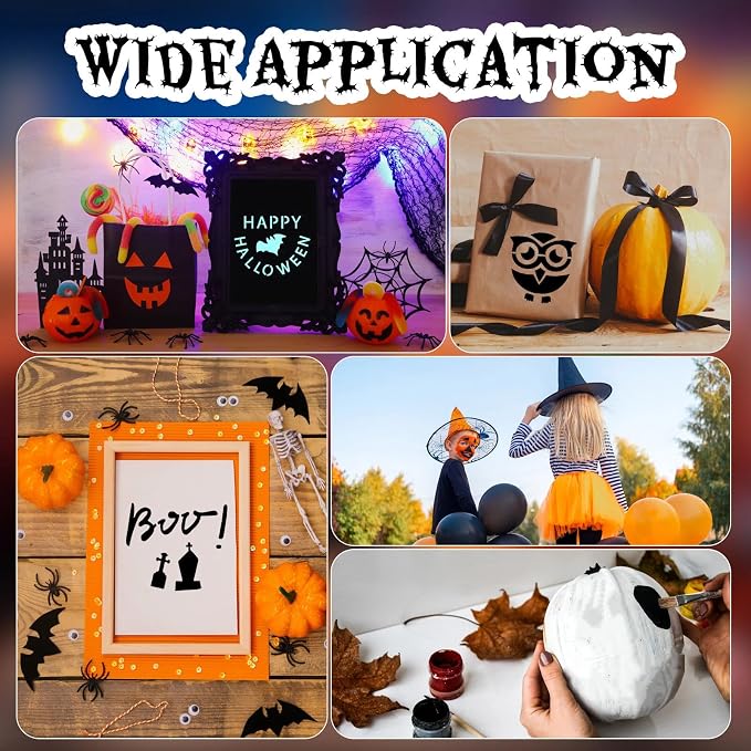 Fainne 100 Pcs 2 Inch Halloween Ghost Stencils Small Stencils - Image 7