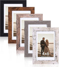 Fixwal 4x6 Picture Frames Set of 5, Vintage Multicolour Photo Frames by Fixwal