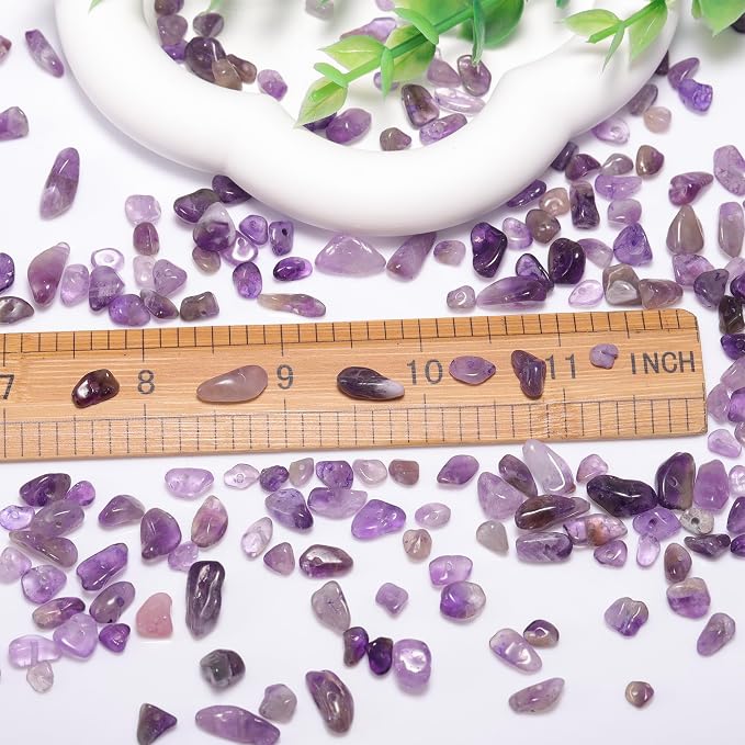200 Pcs Crystal Chip Beads for Jewelry Making 5-8mm Amethyst | Natural Chip - Image 3