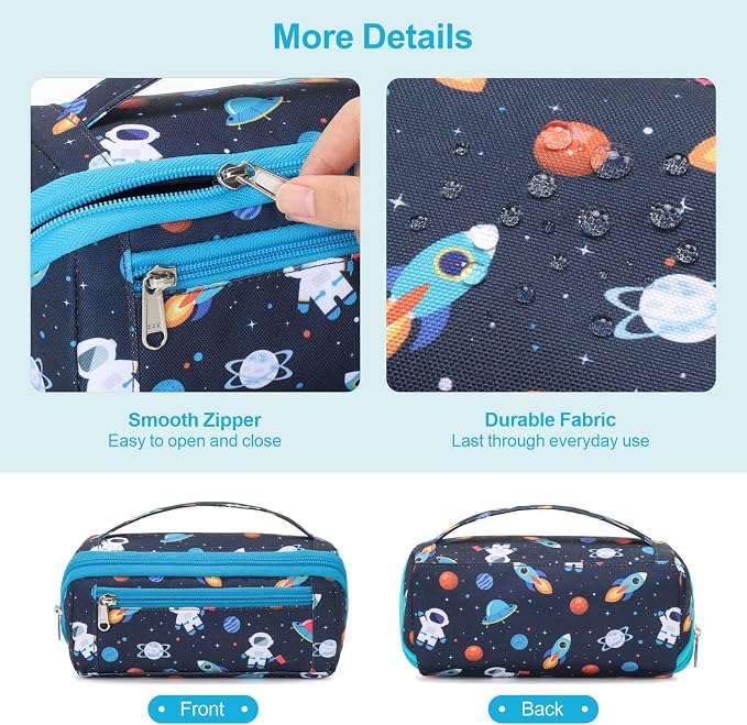 Large Pencil Case for Boys, Durable Pencil Pouch for School, Wide Opening Soft - Image 6