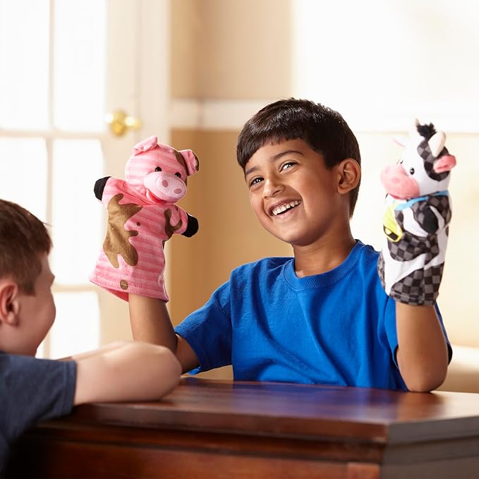 Melissa & Doug Farm Friends Hand Puppets - Image 5