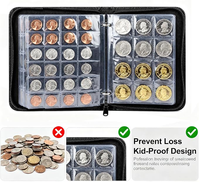 360 Pockets Coin Collection Book Holder - Image 7