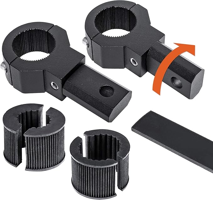 LAMPHUS Off-Road ATV UTV Light Bar Mounts Mounting Bracket Mini Bar Clamp Kits [0.75"/1"/1.25" Inch] [360-Degree] [2 Stud Sizes] [Aluminium] [2 Unit] Bull Bar Roll Bar Clamp Roll Cage Clamps Mount