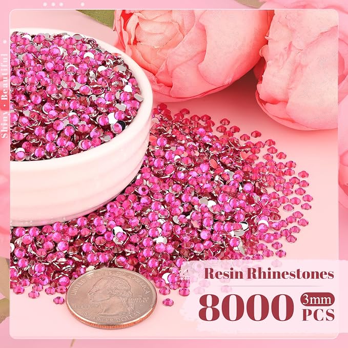 8000PCS 3mm Resin Rhinestones Bulk - Image 2