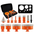 BGTEC Diamond Hole Saw Kit Marsonry Drill Bits,5/8-11 Thread 12pcs 6/6/8/20/25/35/50/75/100mm Drill Bits+20mm Milling Finger Bit+2" chamfering Bit+SDS for Granite Marble Porcelain Tile Ceramic