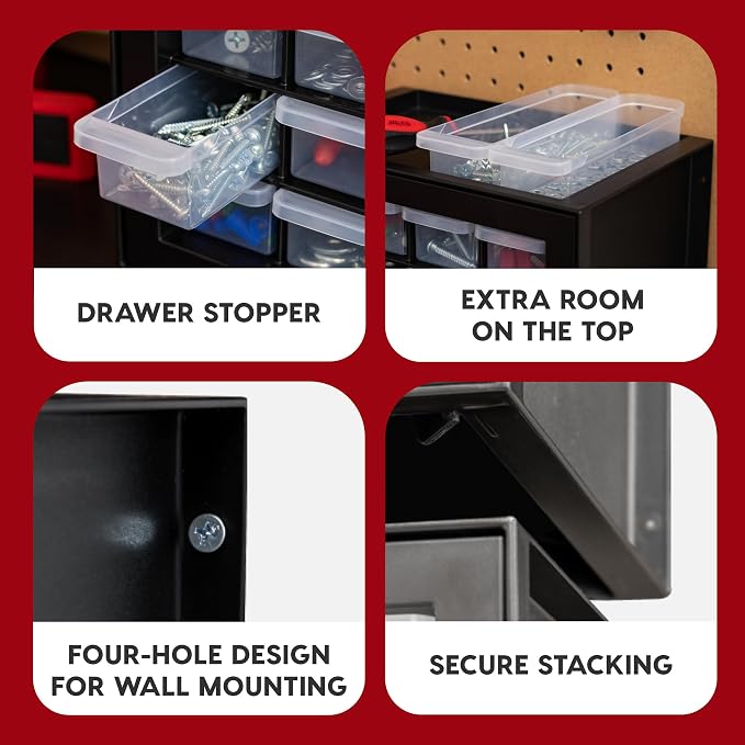 IRIS USA 16-Drawer Small Drawer Organizer, Made in USA, Stackable Teacher - Image 7