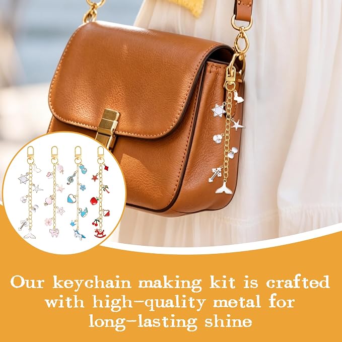 SUTROMA 423Pcs Lip Gloss Charms Keychain Kit - Image 6