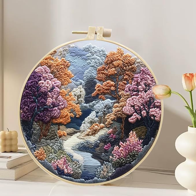 Hzkokon 2 Pack Embroidery Kit for Beginners Adults Cross Stitch Kits Hand - Image 7