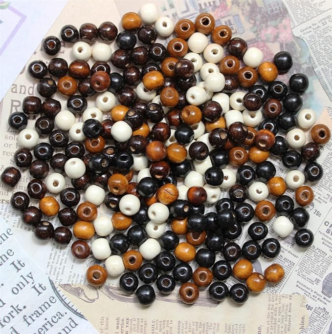 400Pcs Large Hole Wood Beads, BetterJonny Natural Wooden Spacer Beads Bulk - Image 2