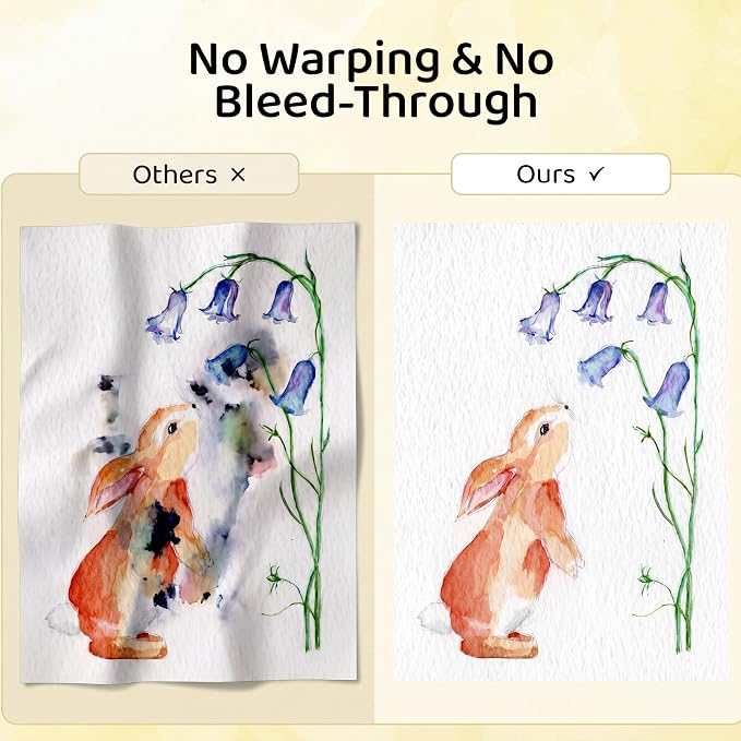 TaoBary 300 Pcs Watercolor Paper Sheet Bulk 6 x 9 Inch White Cold Press Paper - Image 4