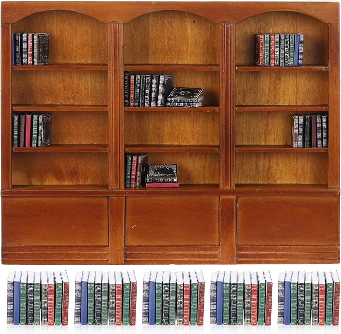 1:12 Scale Dollhouse Miniature Wooden Bookshelf by Surfinton