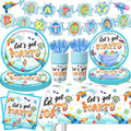 Summer Party Decorations, Include Plates and Napkins, Tablecloth, Banner by CMUSKO