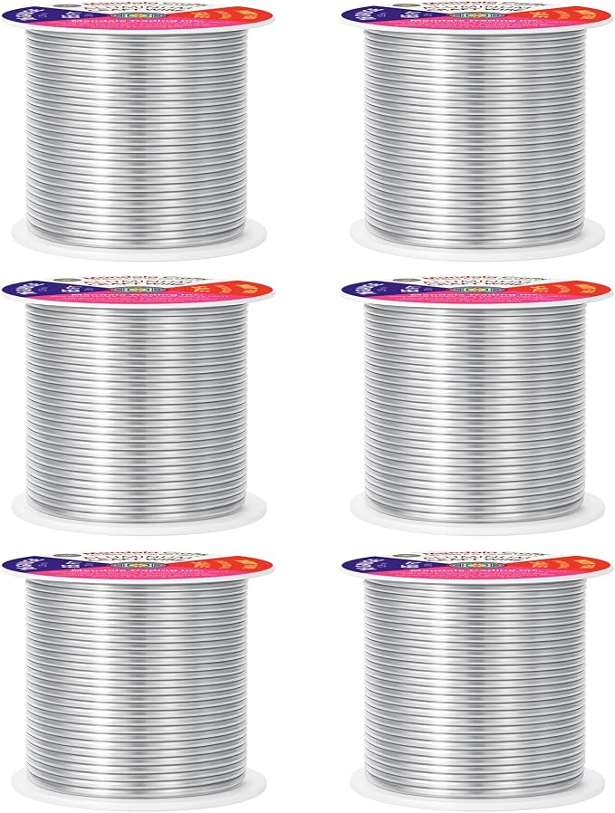 Mandala Crafts 16 Gauge Silver Tone Combo Anodized Aluminum Craft Wire | 390 FT - Image 2