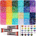9000Pcs Resin Rhinestones for Bedazzling Crafting, 5mm Jelly Colorful Rainbow by Worthofbest