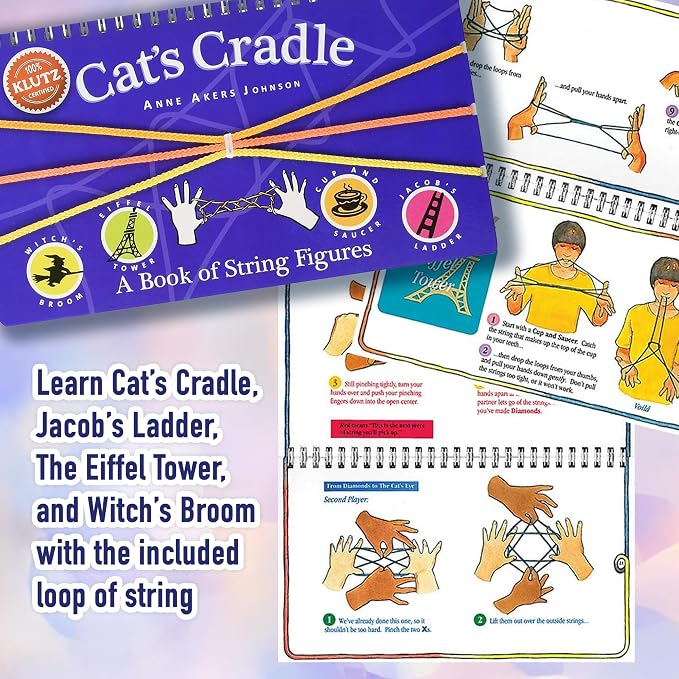 Klutz Craft Books Set, Friendship Bracelets and Cat's Cradle String Figures - Image 3