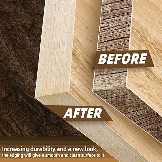GSCIT Club Oak Edge Banding, 2 inch x 500ft roll of Veneer Edge Banding Pre-glued Flexible, Wood Tape Banding for Cabinet Repair Furniture