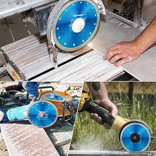 GoYonder Super Thin 7" Grinder Blades Tile Blade, Diamond Saw Blade for Cutting Porcelain Tiles Granite, 180mm Tile Cutting Blade for Angle Grinder