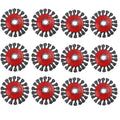 12 Pack 4 Inch Wire Wheels for Angle Grinder, Wire Brush for 4 1/2 Angle Grinder, Twist Knotted Carbon Steel Wire Wheel with 5/8" Thread Arbor for Removing Rust