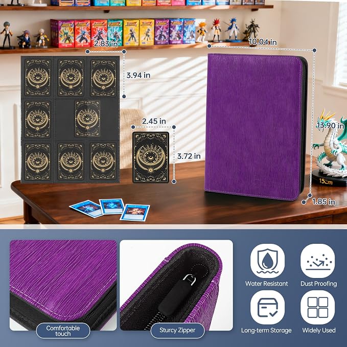 Card Binder 9 Pocket, Premium 540 Double Sided Pocket Collection Binder - Image 2