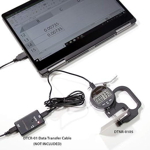 Digital Thickness Gauge, DTGR-0055 0-0.4 inch/10mm, 0.0005"/0.01mm Resolution