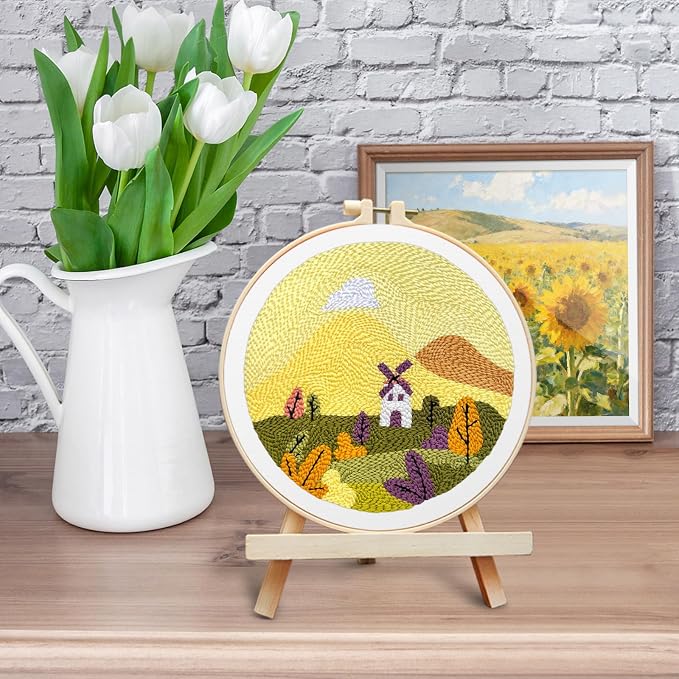 ERKOON Punch Needle Kit Adults Beginners, DIY Easy Landscapes Embroidery Set - Image 6