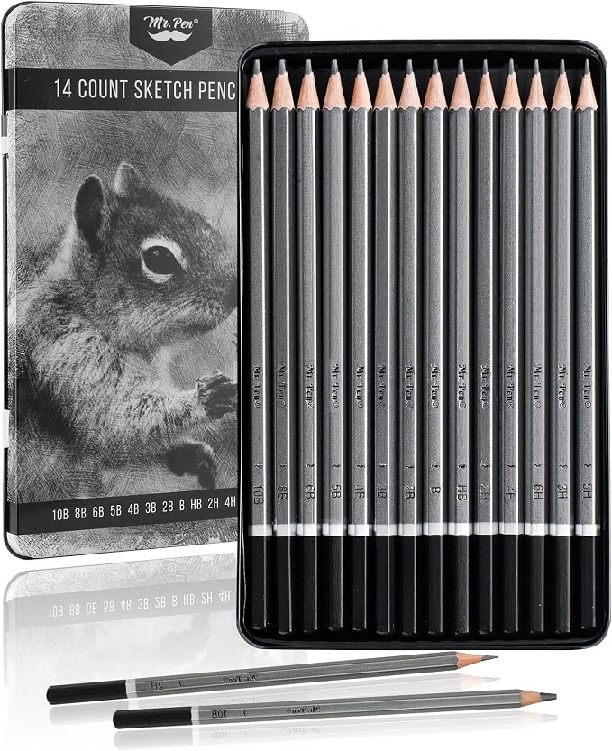 Mr. Pen- Sketch Pencils for Drawing, 14 Pack | Artist Graphite Pencils for by MrPen
